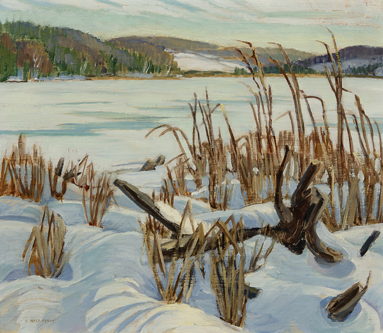 Bullrushes in Snow, Haliburton par Doris Jean McCarthy