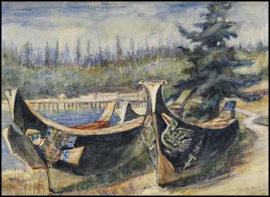 War Canoes, Alert Bay by Emily Carr