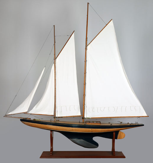 Twin Masted Schooner Pond Yacht "Prosperous" by  Unknown Artist