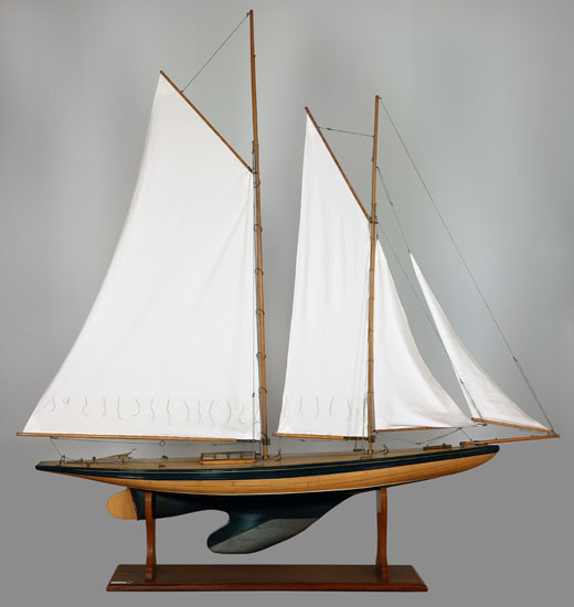 Twin Masted Schooner Pond Yacht "Prosperous" by  Unknown Artist