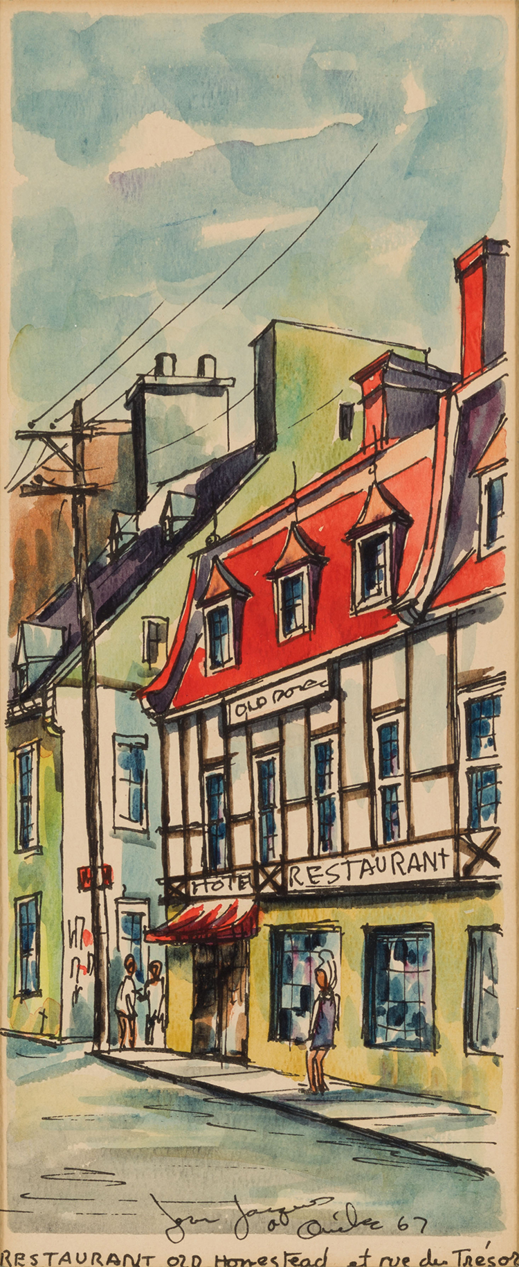 Restaurant old homestead et rue du Trésor par Jean Jacques
