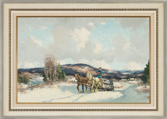 Hauling Logs, Winter by Frederick Simpson Coburn