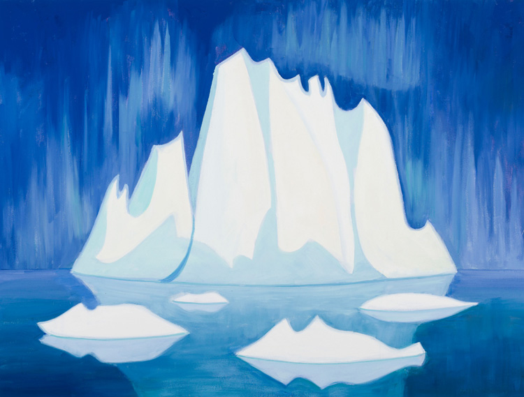 Iceberg with Northern Lights par Doris Jean McCarthy