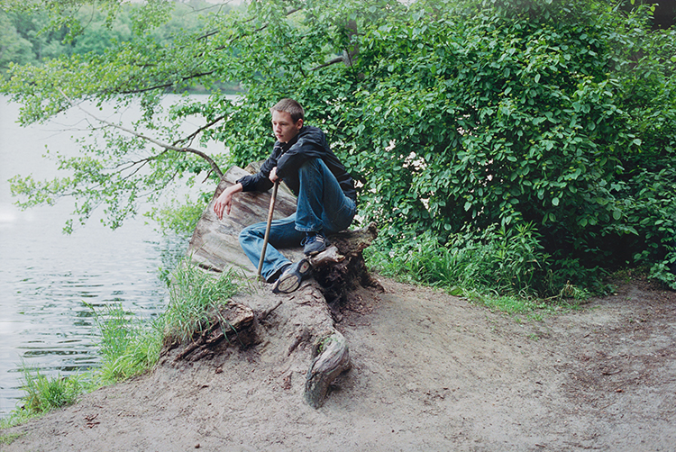 Boy on Stump by Stephen Waddell