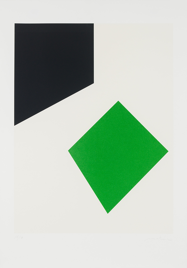 Sans titre (Black and Green) par Guido Molinari