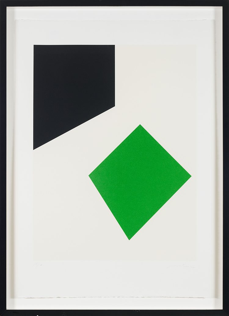 Sans titre (Black and Green) par Guido Molinari