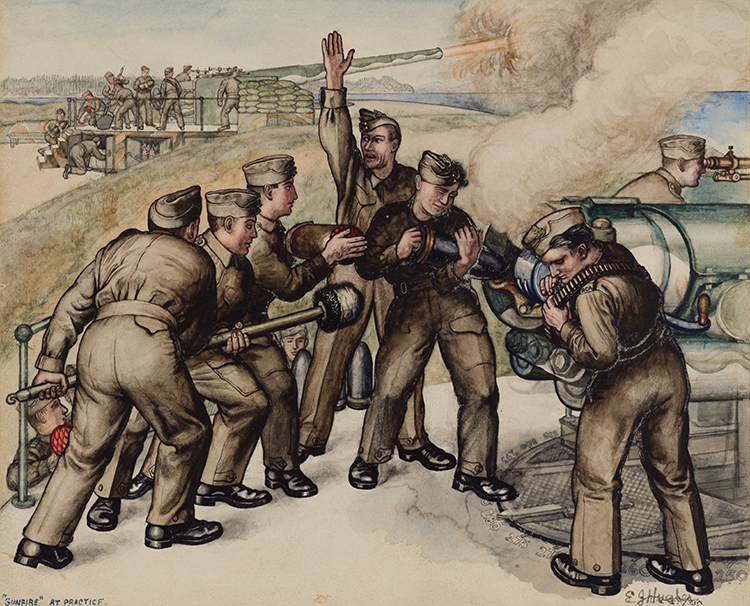 "Gunfire" at Practice by Edward John (E.J.) Hughes