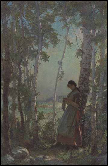 Young Girl in Landscape by Marc-Aurèle de Foy Suzor-Coté