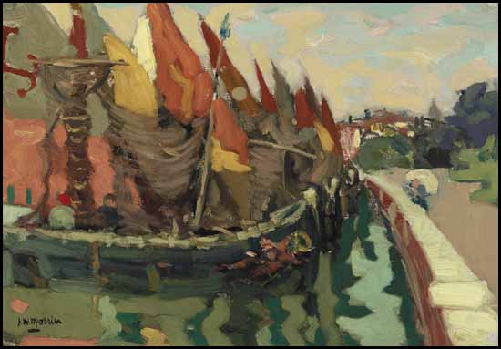 Boats by a Promenade by James Wilson Morrice