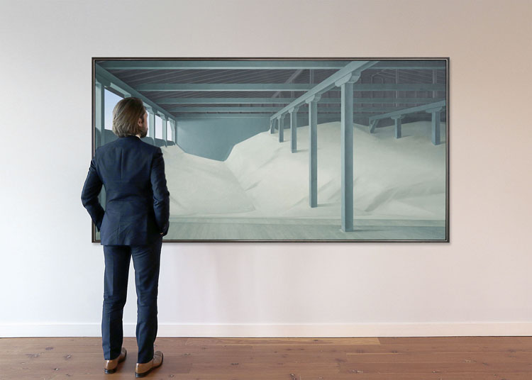 Salt Shed Interior par Christopher Pratt