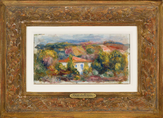 Paysage et maison, Cagnes par Pierre-Auguste Renoir