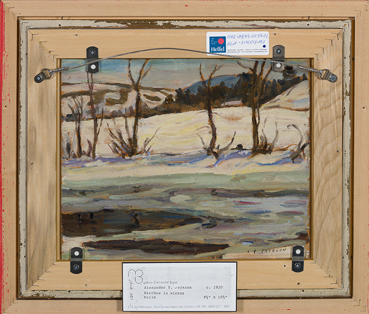 Birches in Winter / Quebec in Winter (verso) par Alexander Young (A.Y.) Jackson