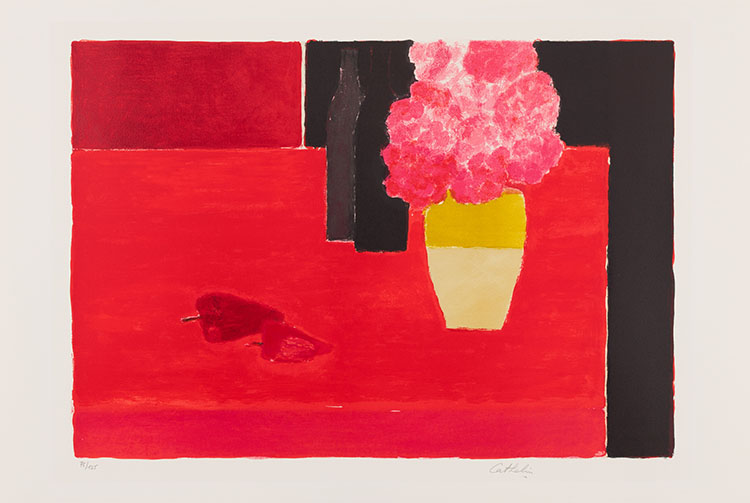 Nature morte au bouquet d'hortensia by Bernard Cathelin