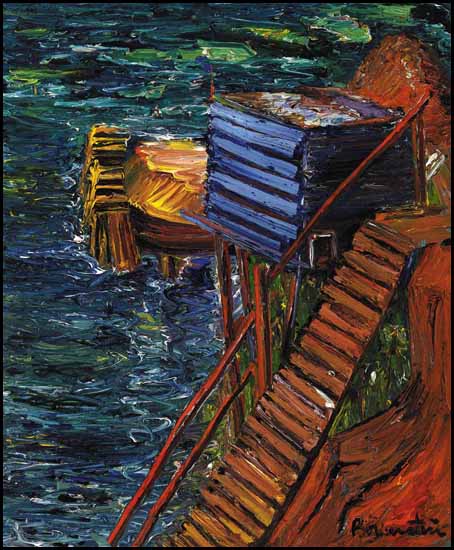 Pier by the Sea, Laurentian Mountain by Samuel Borenstein