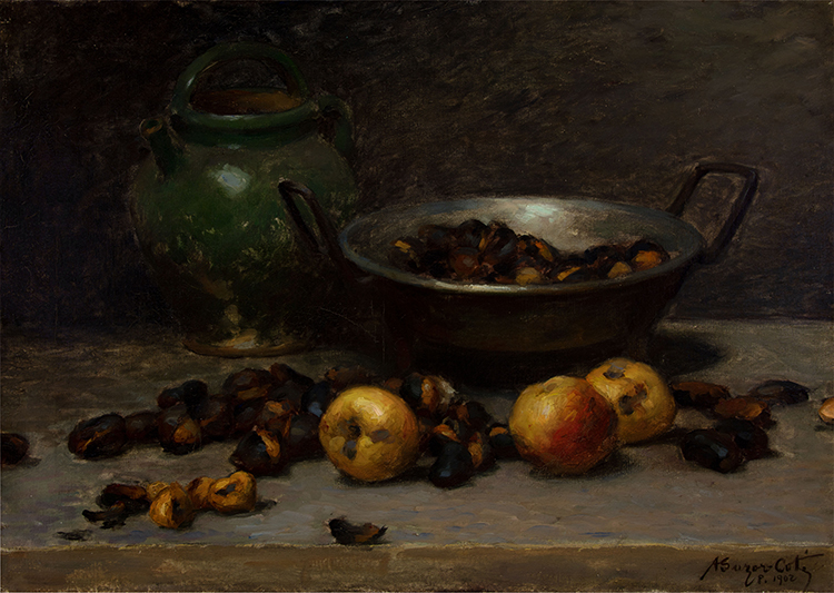 Nature morte aux pommes et marrons par Marc-Aurèle de Foy Suzor-Coté