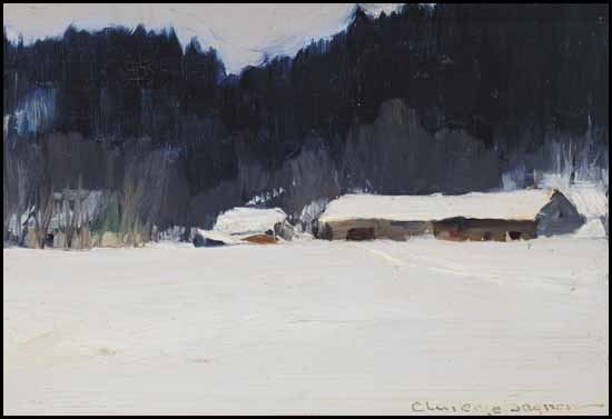Paysage d'hiver par Clarence Alphonse Gagnon