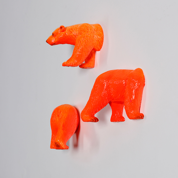 Heads or Tails (Wall Bears - Orange) by Dean Drever