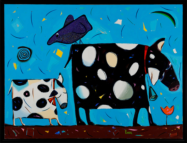 Two Cows by Valeria Emets