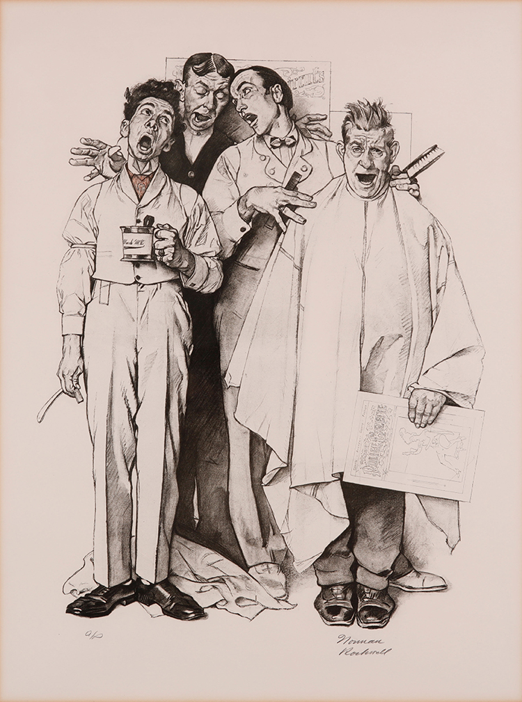 Barbershop Quartet by Norman Rockwell