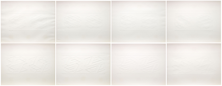 Embossed Linear Constructions (ELC) by Josef Albers