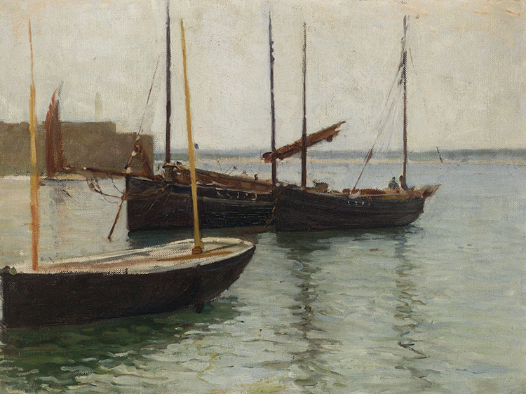 Fishing Boats at Anchor par Helen Galloway McNicoll