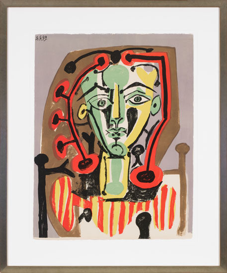 Figure au corsage rayé (M. 179; B. 604) by Pablo Picasso