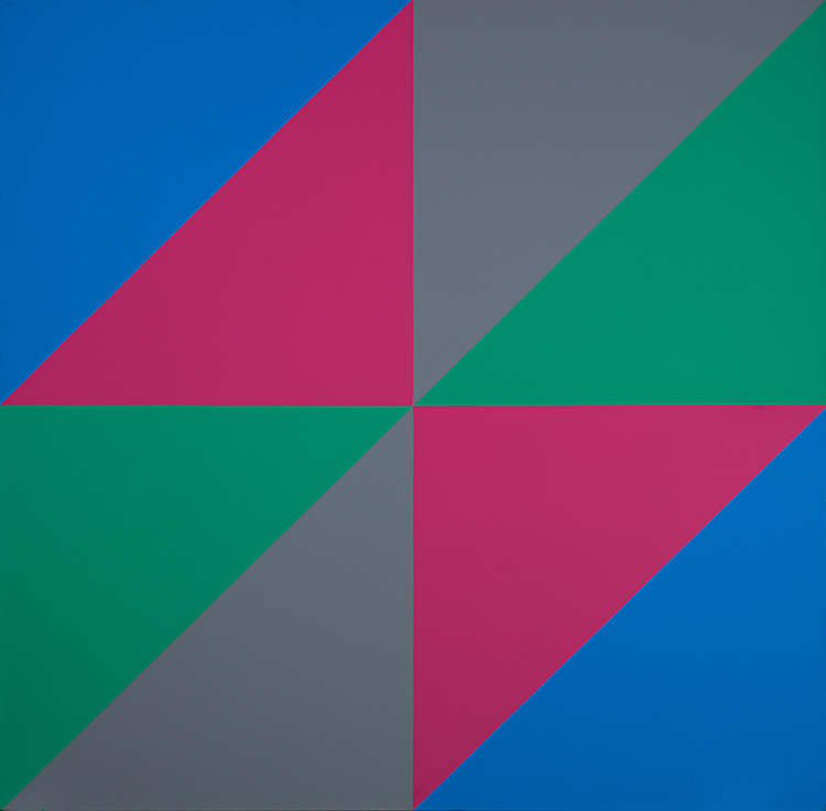 Triangle binaire bleu by Guido Molinari