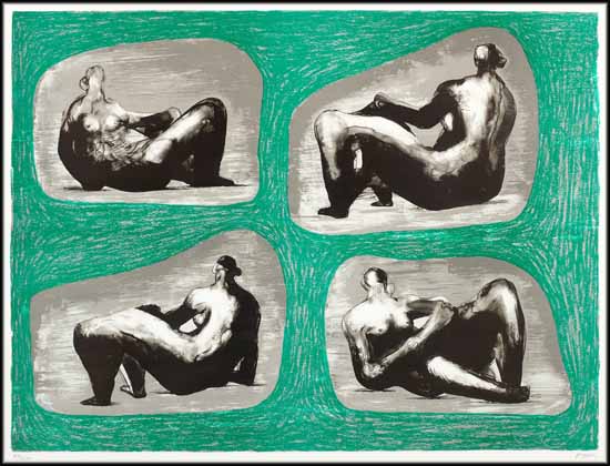Four Reclining Figures - Caves Moore, Henry