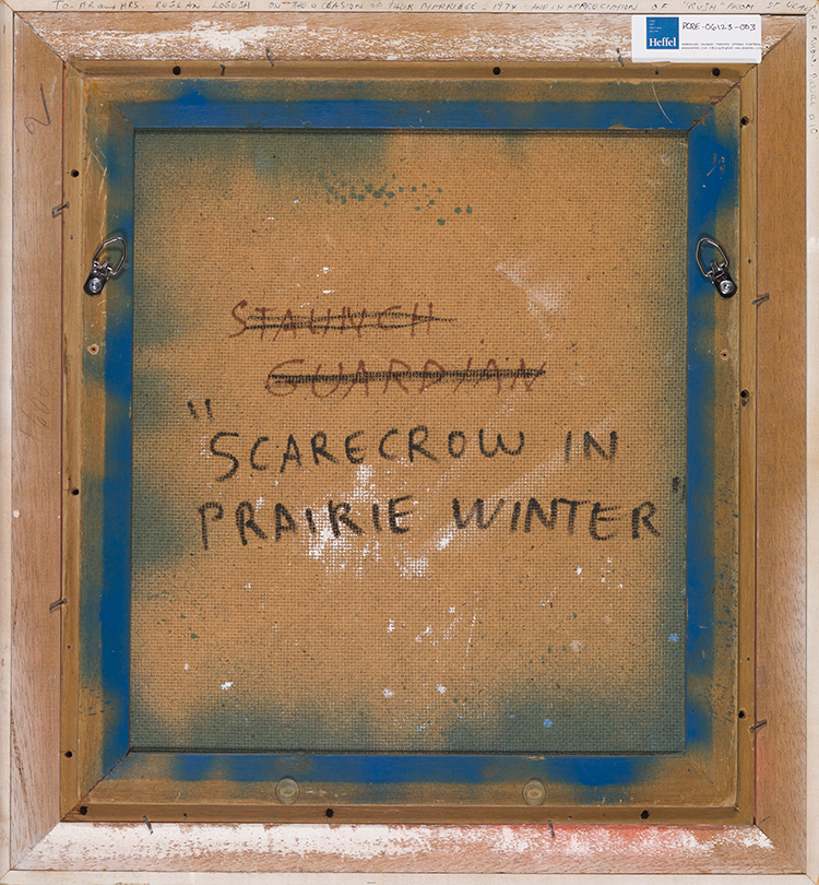 Scarecrow In Prairie Winter by William Kurelek