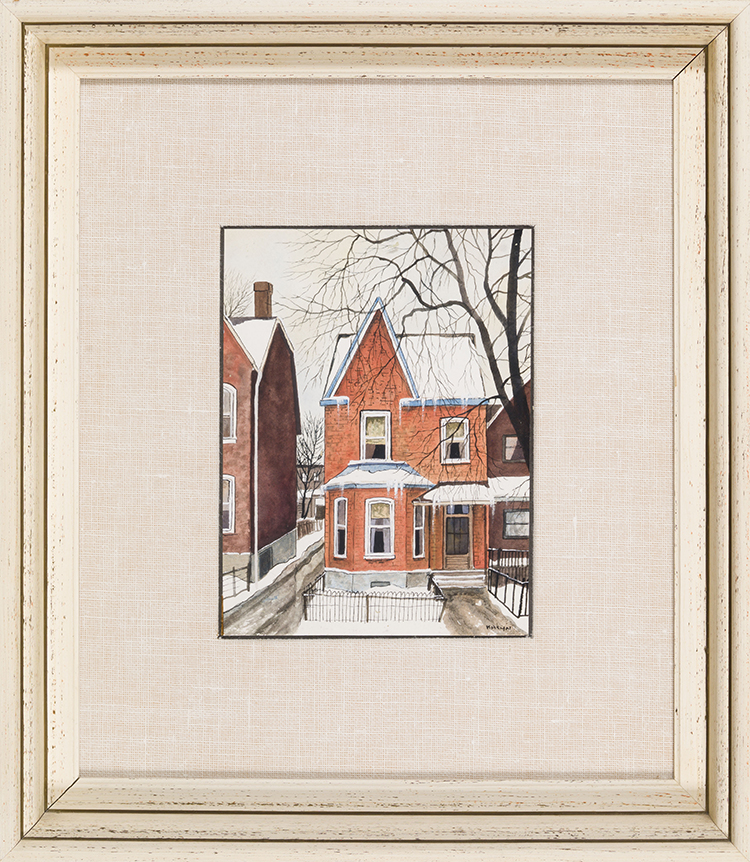 Red House with Blue, Euclid Ave. by John Kasyn