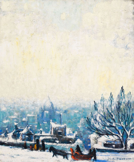 View of Montreal from the Sulpician Property, Montreal par Marc-Aurèle Fortin