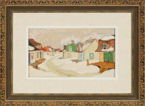 Village Street in Winter by Clarence Alphonse Gagnon