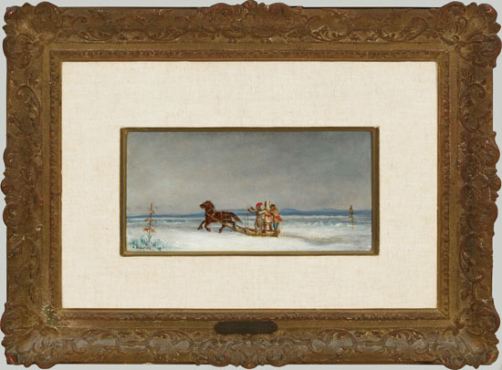 Three Habitants Sledding on the St. Lawrence by Cornelius David Krieghoff