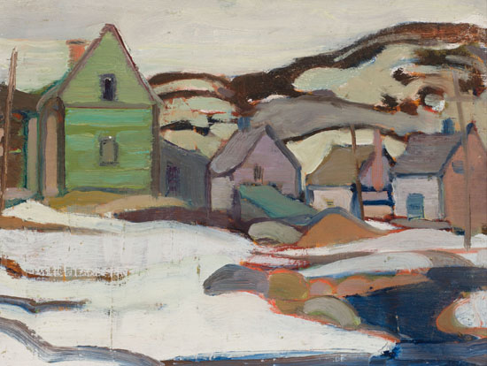 Village in Winter par Anne Douglas Savage