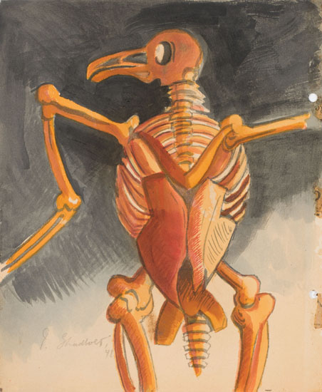 Bird Skeleton par Jack Leonard Shadbolt