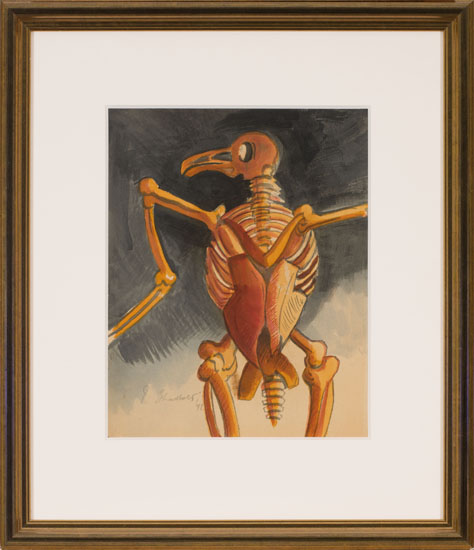 Bird Skeleton by Jack Leonard Shadbolt