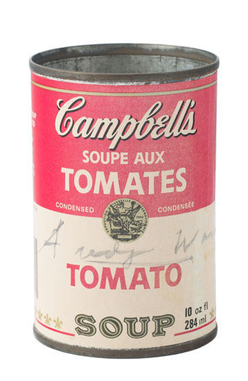 Autographed Campbell's Tomato Soup Can par Andy Warhol