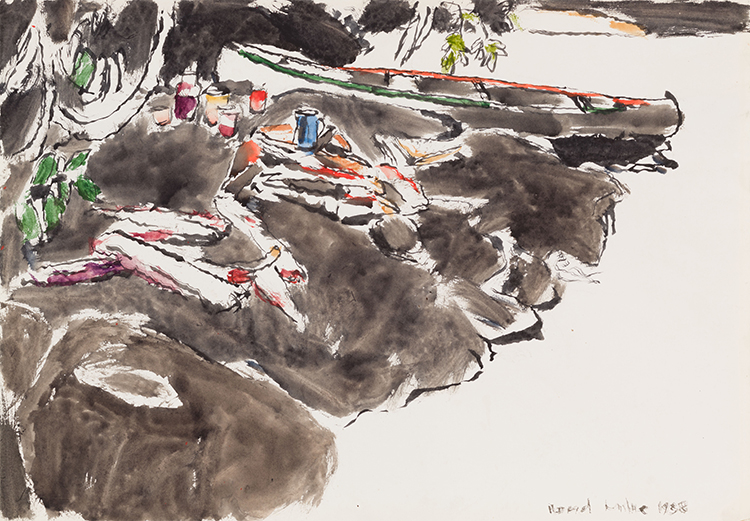 Landing on the Rock par David Brown Milne