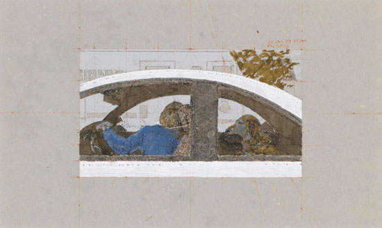 Study for Dog in Car by Alexander Colville