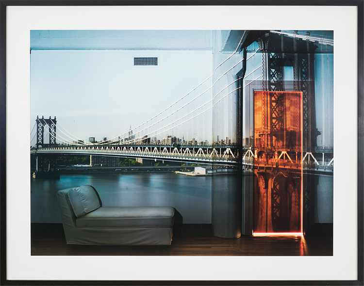 Camera Obscura: View of the Manhattan Bridge - April 30th / Afternoon 2010 by Abelardo Morell