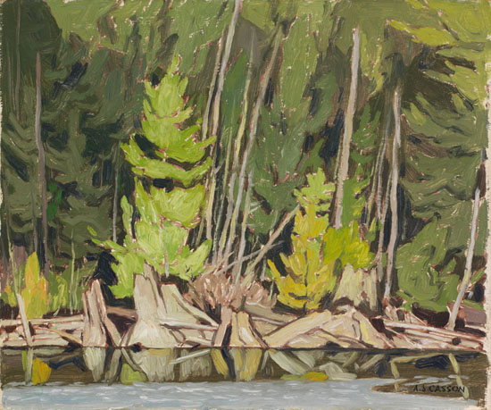 Driftwood, Clarendon Lake par Alfred Joseph (A.J.) Casson