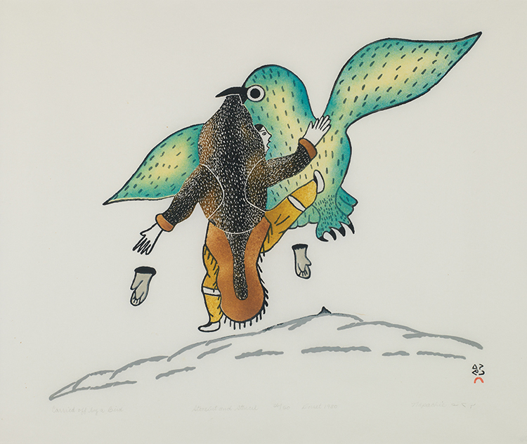 Carried Off by a Bird par Napachie Pootoogook