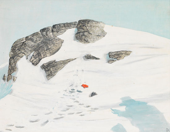 Snow Drifted into Arctic Rocks by William Kurelek