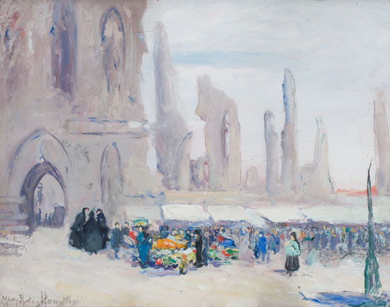 The Market Among the Ruins of Ypres by Mary Riter Hamilton