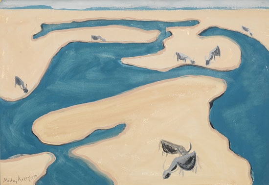 Grazing Cows by Milton Avery