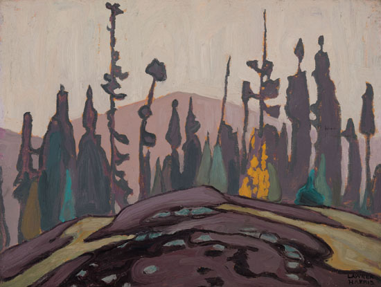 Rock, Spruce and Hill - Lake Superior Sketch by Lawren Stewart Harris