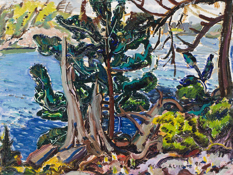 Shoreline, Georgian Bay / Pool in the Rocks (verso) by Arthur Lismer