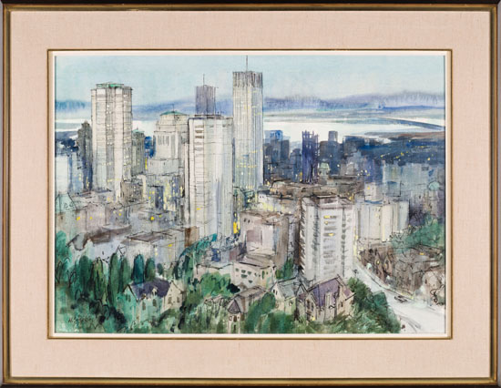 Above Pine Avenue / Cityscape (verso) by Henry John Simpkins