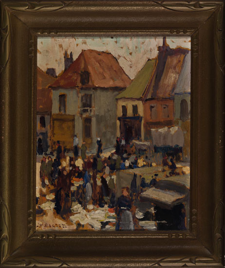 Market Scene par John William (J.W.) Beatty