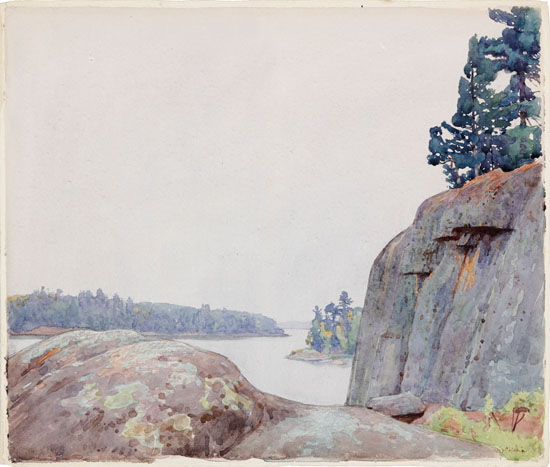 Cliff Landscape par Walter Joseph (W.J.) Phillips